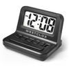 Westclox LCD Digital Bedside Alarm Clock with White Backlit Display