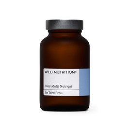 Wild Nutrition WILD NUTRITION Food-Grown? Teen Boy Daily Multi Nutrient | Multivitamin for Teens Boys with Zinc, Selenium, Folate and More to Support Strong Bones, Brain Health, and Hormone Balance | 60 Capsules