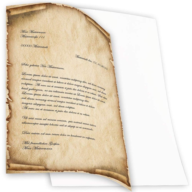 Motif Paper – Stationery Paper Old Style 50 Sheets DIN