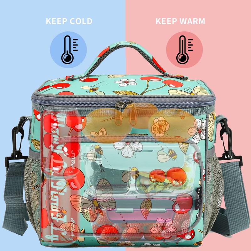 FlowFly Insulated Reusable Lunch Bag Adult Large Lunch Box for