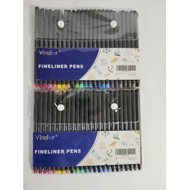 Vitoler Fineliner Pens (24 Count x 2) Fine Line Journaling Art Daily 0.4mm