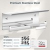 FORIOUS Toilet Paper Holder with Shelf, 304 Stainless Steel Wall