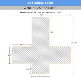 Ameritex Waterproof Nonslip Chair Cover for Leather, Dog Chair Cover Furniture Protector, Ideal Chair Slipcovers for Pets and Kids, Stay in Place (23", Blue)