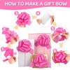 12 pcs Rose Pink Pull Bow Large Glitter Gift Wrapping