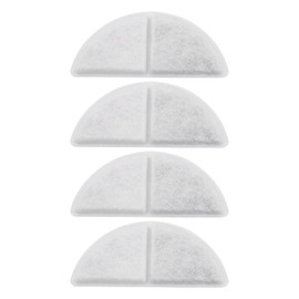 EMSea 4 Pieces Half Round Water Fountain Filter Cat Filter Replacement 13.7 x 6.8 cm Compatible with CT-CYD008-RP Fountain