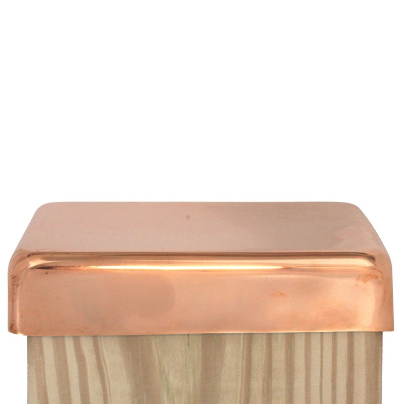 4x4 Copper Flat Top Post Cap by Captiva - Extended