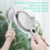 Starlite Handheld Rechargeable Lighted Makeup Mirror with Stand, 1X/5X Magnification,