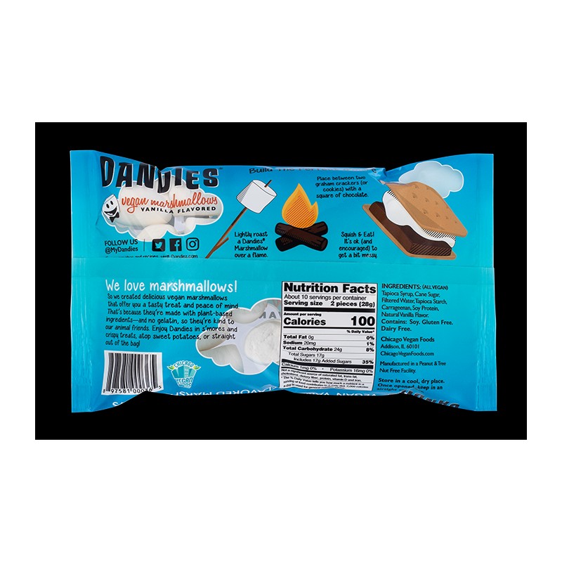 Dandies Vegan Vanilla Marshmallows Regular Size 283g