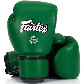 Fairtex Leather Boxing Gloves BGV16 Forest Green Boxing Gloves Muay Thai Size 10oz