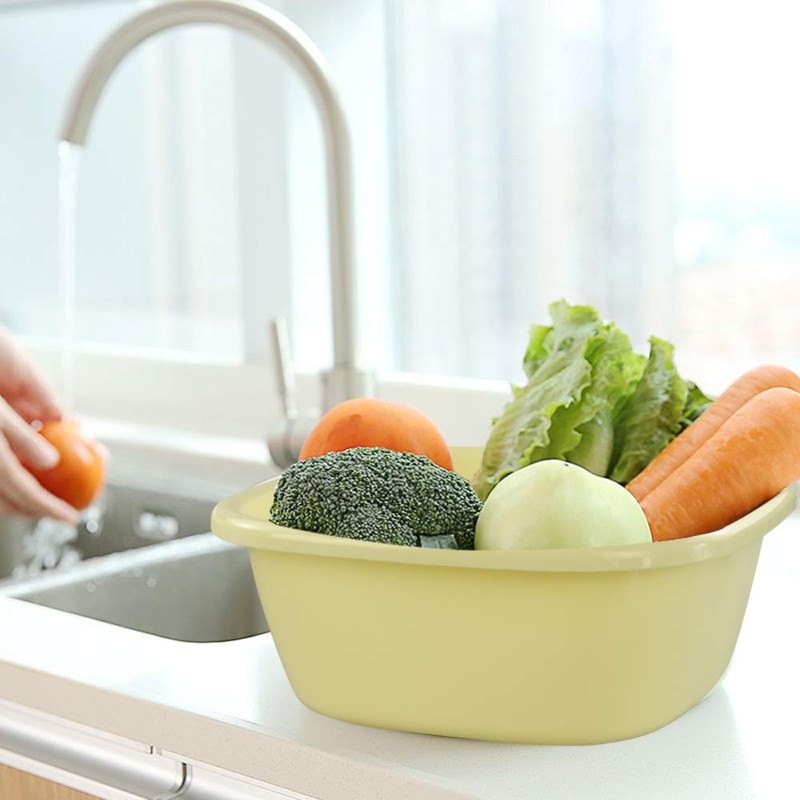 EudokkyNA 3-pack Plastic Wash Basin, 8 Quart Washing Up Bowl