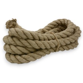 UNUS Natural Fibre Rope Jute Rope Twisted Rope Jute Rope Tug of War Barrier Rope Handrail 8 mm 20 m