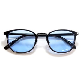 MERRY PLEASURE Sunglasses, Date Glasses, Light Color Lens, Wellington, Boston, Bosrington, Thin Color, Round Glasses, Men's, Women's, Asian Fit, Black x Lt.BROWN