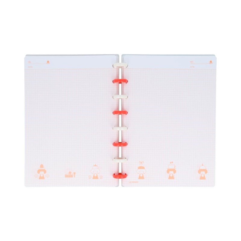 Sunstar Stationery S2642867 Mizutama Notebook, Ring Notebook, A5, Red