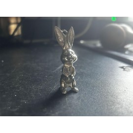 Solid Silver Handmade Rabbit pendant - 20 grams 999 Fine Silver