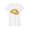 Gold Lips Biting Lipstick Makeup T-Shirt