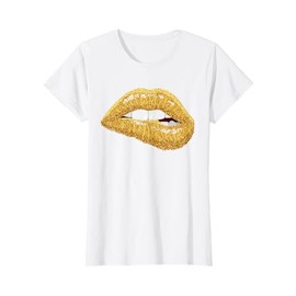 Gold Lips Biting Lipstick Makeup T-Shirt