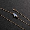 Kyerlyn Dainty Opal Chain Anklet for Women 18k Gold Plated