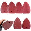 60 PCS Mouse Detail Sander Pads, 5 Holes Triangle Sandpaper,