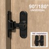 Barn Door Lock, 90/180 Degree Gate Latches, Zinc Alloy Right