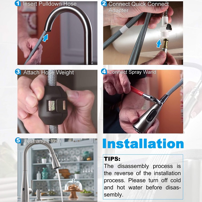 150259 Pull Down Hose Kit For Moen Faucet Replacement Part