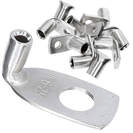 Kalitec KA06-L6 Standard Pipe Cable Lugs Angled 2.5 mm² M6 I without Viewing Hole I 90° I Made in Germany Pack of 10