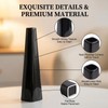 Small Glossy Black Square Ceramic Bud Vase
