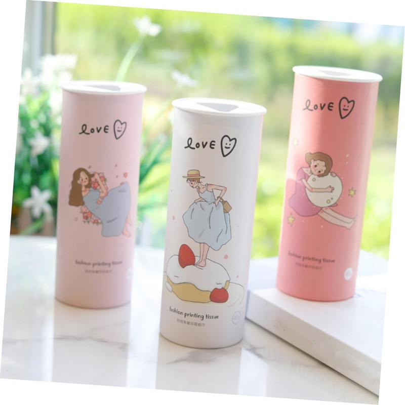 Alipis 3Pcs Decorative Tissue Roll Cute Printed Hand Tissues for
