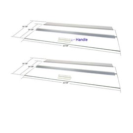 Glass Canopy Two Piece Set for 30 BR, 40 BR, 50, 65, 84 Gallon Tanks 36"x18" for Aquariums with A Center Brace, AM33618