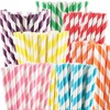 Lychico 300 Pack Paper Straws, Biodegradable Drinking Straws Assorted Colours,