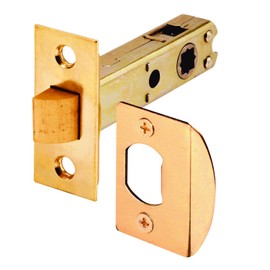 Prime-Line E 2281 Passage Door Latch, 9/32 In. and 1/4 In. Square Drive, Steel, Brass Finish (Single Pack)