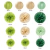 Sage-Green Boho Party-Decorations Paper-Flowers Lanterns - 20PCS Rustic Tissue Pom