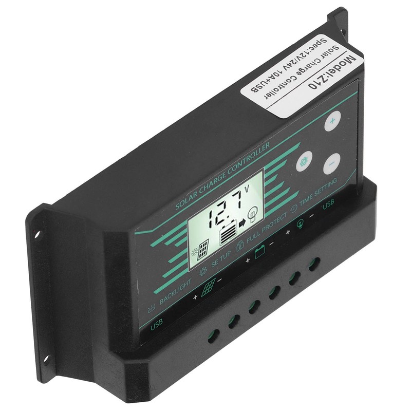 Solar Panel Regulator Charge Controller PWM Dual USB LCD Display