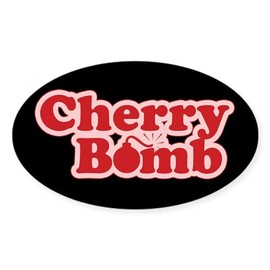 CafePress Cherry Bomb Oval Sticker Oval Car Bumper Sticker