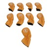 9pcs Golf Club Cover PU Leather Stylish Portable Golf Head