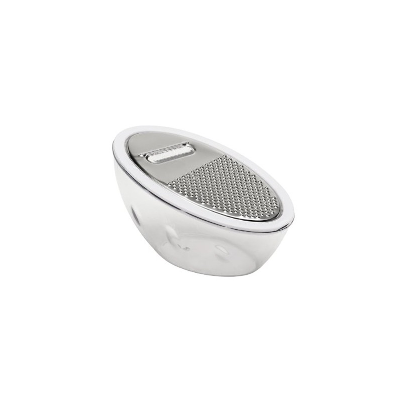 Premier Housewares Oval Grater with Collection Compartment - White
