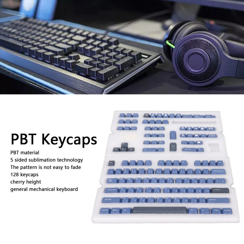 PBT Keycaps 128 Keys Japanese Keycaps Cherry Height DIY Practical