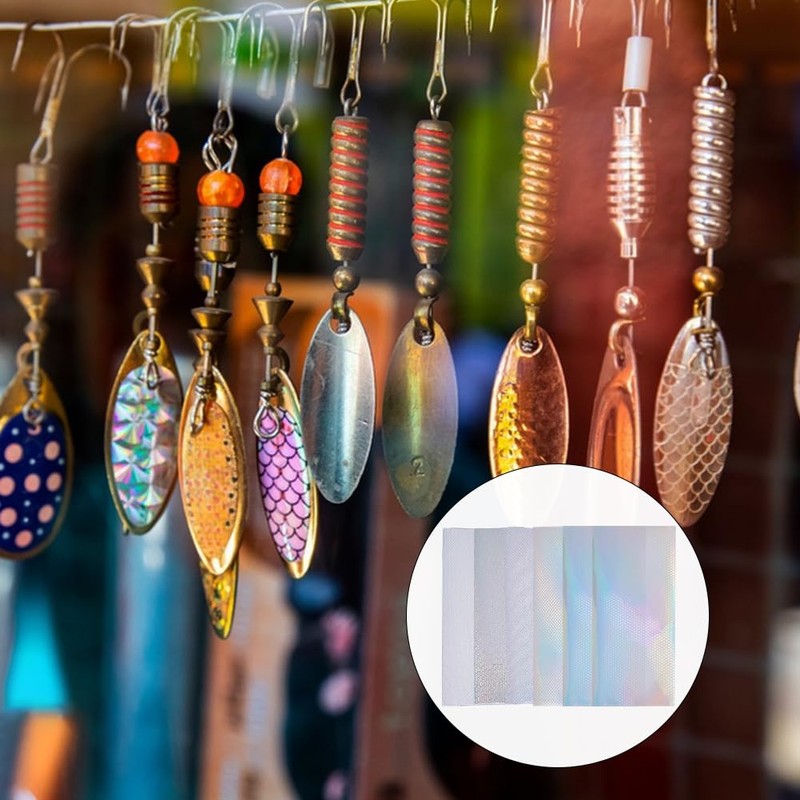 SUPERFINDINGS 18Sheets 6 Colors Waterproof Reflective Sticker Fishing Lure Stickers