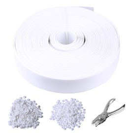 Zadery Chain Link Fence Tape,250ft×1.85in, Fence Privacy Strip,One Hole Punch&200 Fasteners，Suitable for Terraces, Patio, Gates, Swimming Pool, White