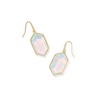 Kendra Scott Womens Hallie Drop Earrings Gold Opalite Illusion One