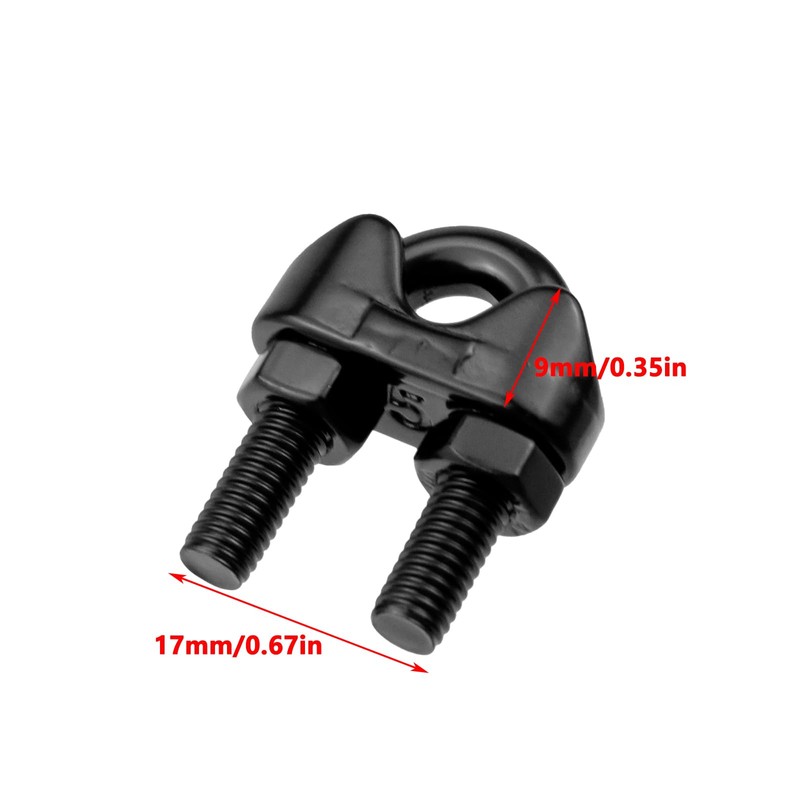 Antrader Stainless Steel Wire Rope Cable Clip Clamp,M5(3/16") Wire Cable