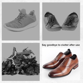 SYINUOYIS 7 Pairs Plastic Shoe Stretchers for Men,Include 5 Pairs Adjustable Length Shoe Trees and 2 Pairs Shoe Boot Creases Preventers