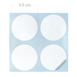 Pack of 32 Anti-Collision Stickers for Glass, Vinyl, Circular Window Stickers, Prevent Humans and Birds Impact, Anti Shock Stickers for Transparent Lenses (5.5cm, White)