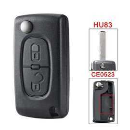 2 Buttons For Citroen C3 Picasso C1 C2 Dispatch Car Key Case Peugeot 207 307 308 3008 5008 Peugeot Partner Key Case Peugeot Partner Key CE0523 HU83 Blade (Car Key Case ONLY)
