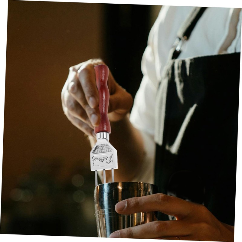 KICHOUSE Ice Tool Stainless Steel Ice Breaker with Wooden Handle