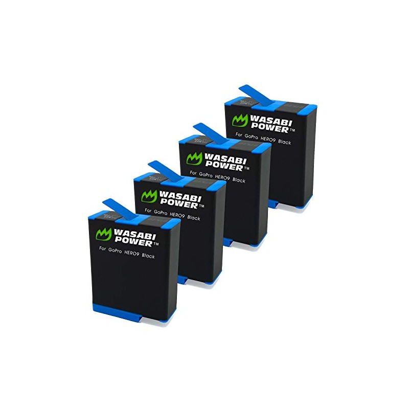 Wasabi Power HERO12, HERO11, HERO10, HERO9 Battery (4-Pack) Compatible with