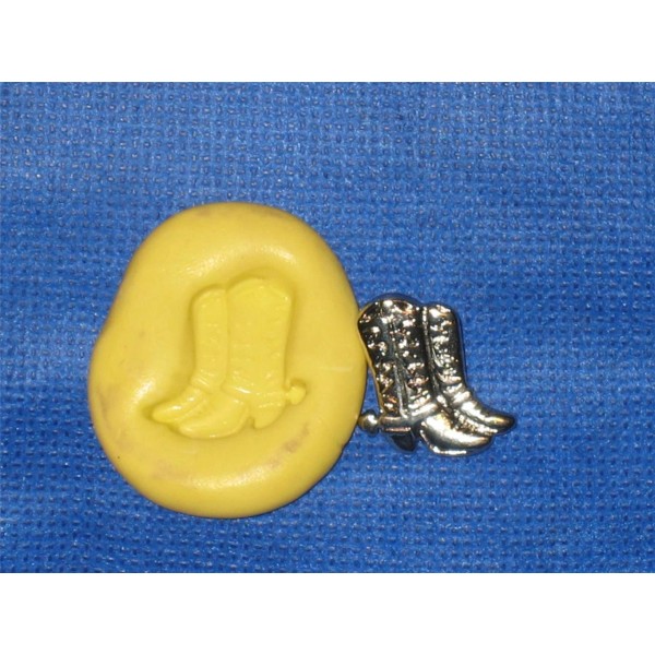 Lobster Tail Molds Cowboy Boots Charm Silicone Push Mold #941