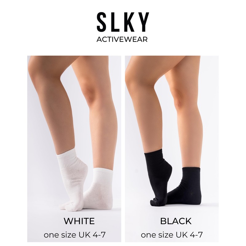 SLKY 3 Pairs Womens Quarter Ankle Cotton Socks - 3x
