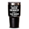 ODTGIFTS Funny Cigar Smoker Tumbler Just Another Beer Drinker With