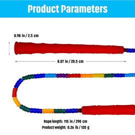 Kingcolor Cuerda de saltar, sin bobinado, longitud ajustable, cuerda de saltar suave, apta para niños, hombres, mujeres, cuerda de saltar de fitness, cuerda de saltar de 2,8 m (2 paquetes)