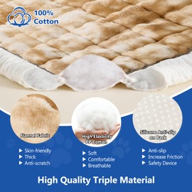 Dog Car Seat Cover for Back Seat, Thickened Dog Bed for Car，Upgraded Bottom Non-Slip，Fits Backseat Extender and Car Seat Cover, Premium Mixed Color Backseat Protector